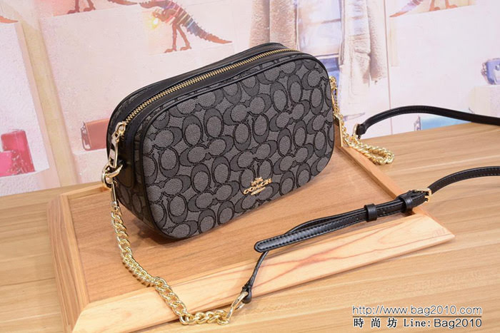 COACH蔻馳 F28959 新款帆布小方包 相機包 超級百搭 女士單肩斜跨包  Chz1260